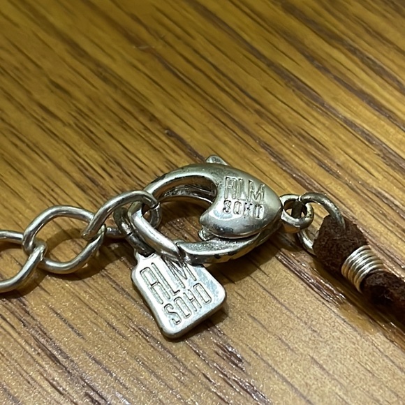 Robert Lee Morris Silver and Turquoise Leather necklace - Picture 5 of 5